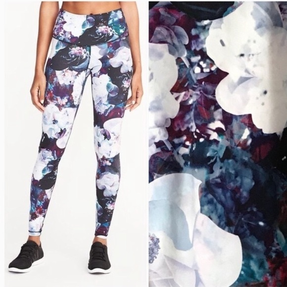 Old Navy Active Go Dry Floral Leggings - Picture 2 of 5